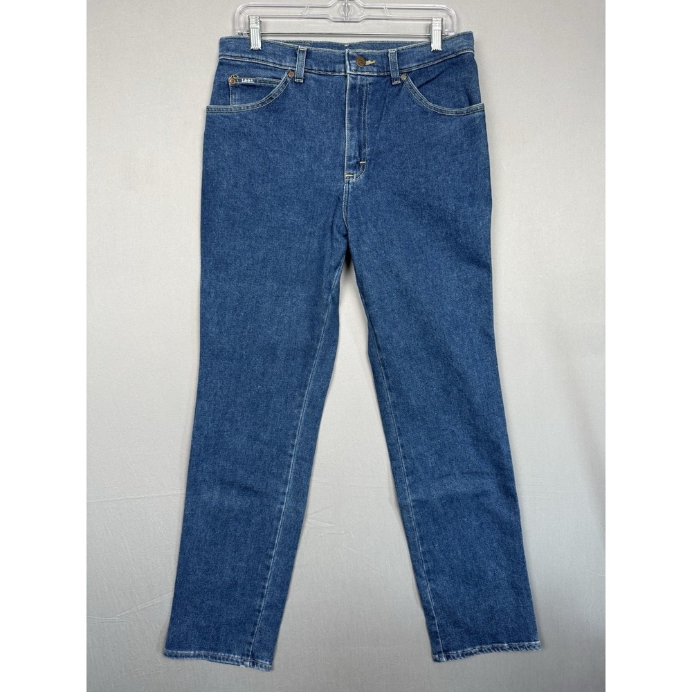 Lee Jeans Mens 33x34 Straight Leg Blue Denim Work Pants Regular Fit NWT